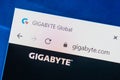 Gigabyte.com Web Site. Selective focus. Royalty Free Stock Photo