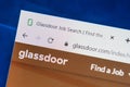 Glassdoor.com Web Site. Selective focus.