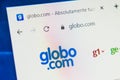 Globo.com Web Site. Selective focus. Royalty Free Stock Photo