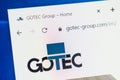 Gotec group Web Site. Selective focus.