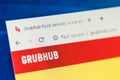 Grubhub.com Web Site. Selective focus. Royalty Free Stock Photo