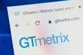 Gtmetrix.com Web Site. Selective focus. Royalty Free Stock Photo