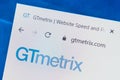 Gtmetrix.com Web Site. Selective focus.
