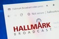 Hallmark Web Site. Selective focus.