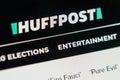Huffpost Web Site. Selective focus.