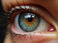 Macro image of human eye on dark background Royalty Free Stock Photo