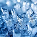 macro image of ice crystals forming intricate patterns Royalty Free Stock Photo