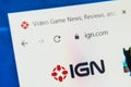 Ign.com Web Site. Selective focus. Royalty Free Stock Photo