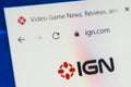 Ign.com Web Site. Selective focus. Royalty Free Stock Photo