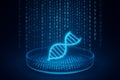 Data-Driven Genetic Formation â Macro AI Visualization of DNA and Molecular Networks Royalty Free Stock Photo
