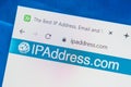 Ipaddress.com Web Site. Selective focus. Royalty Free Stock Photo