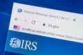 Irs.gov Web Site. Selective focus. Royalty Free Stock Photo