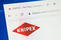 Knipex Web Site. Selective focus. Royalty Free Stock Photo