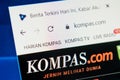 Kompas.com Web Site. Selective focus. Royalty Free Stock Photo