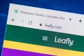 Leafly.com Web Site. Selective focus. Royalty Free Stock Photo