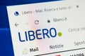 Libero.it Web Site. Selective focus. Royalty Free Stock Photo