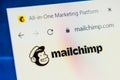 Mailchimp.com Web Site. Selective focus.