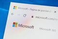 Microsoft.com Web Site. Selective focus. Royalty Free Stock Photo