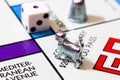 Macro image of Monopoly Game and Figures