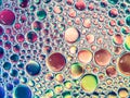 Multi-Colored Oil-and-Water Bubbles Royalty Free Stock Photo