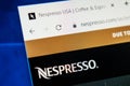 Nespresso.com Web Site. Selective focus.