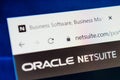 Netsuite.com Web Site. Selective focus.