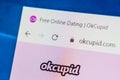 Okcupid.com Web Site. Selective focus. Royalty Free Stock Photo