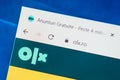 Olx.ro Web Site. Selective focus. Royalty Free Stock Photo