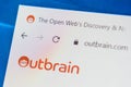 Outbrain.com Web Site. Selective focus. Royalty Free Stock Photo