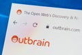 Outbrain.com Web Site. Selective focus.