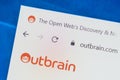 Outbrain.com Web Site. Selective focus.