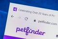 Petfinder.com Web Site. Selective focus.