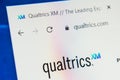 Qualtrics.com Web Site. Selective focus. Royalty Free Stock Photo