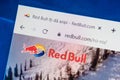 Redbull.com Web Site. Selective focus. Royalty Free Stock Photo