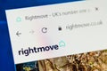 Rightmove.co.uk Web Site. Selective focus. Royalty Free Stock Photo