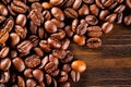 Macro image of roasted coffee beans Royalty Free Stock Photo