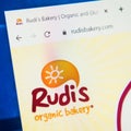 Rudis bakery Web Site. Selective focus.