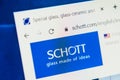 Schott Web Site. Selective focus. Royalty Free Stock Photo