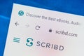 Scribd.com Web Site. Selective focus. Royalty Free Stock Photo
