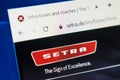 Setra Web Site. Selective focus.