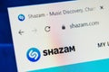 Shazam.com Web Site. Selective focus. Royalty Free Stock Photo