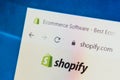 Shopify.com Web Site. Selective focus. Royalty Free Stock Photo