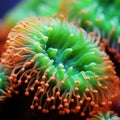 Macro image of soft coral polyps