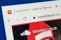 Soundcloud.com Web Site. Selective focus.