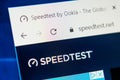 Speedtest.net Web Site. Selective focus. Royalty Free Stock Photo