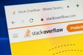 Stackoverflow.com Web Site. Selective focus.