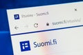 Suomi.fi Web Site. Selective focus.