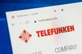 Telefunken Web Site. Selective focus. Royalty Free Stock Photo