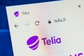 Telia.fi Web Site. Selective focus.