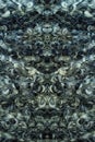 Macro image of a textile material,  symetrically reflected Royalty Free Stock Photo